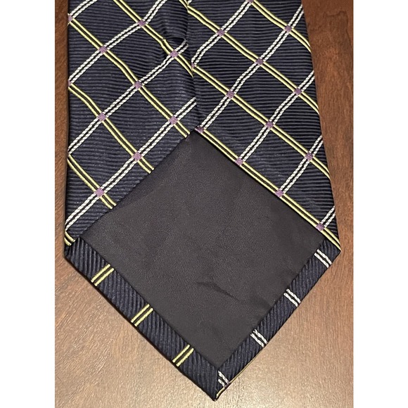 Mario Masotti Blue Gold Repp Hand Made 100% Silk Men’s Neck Tie Made In China - Picture 2 of 9